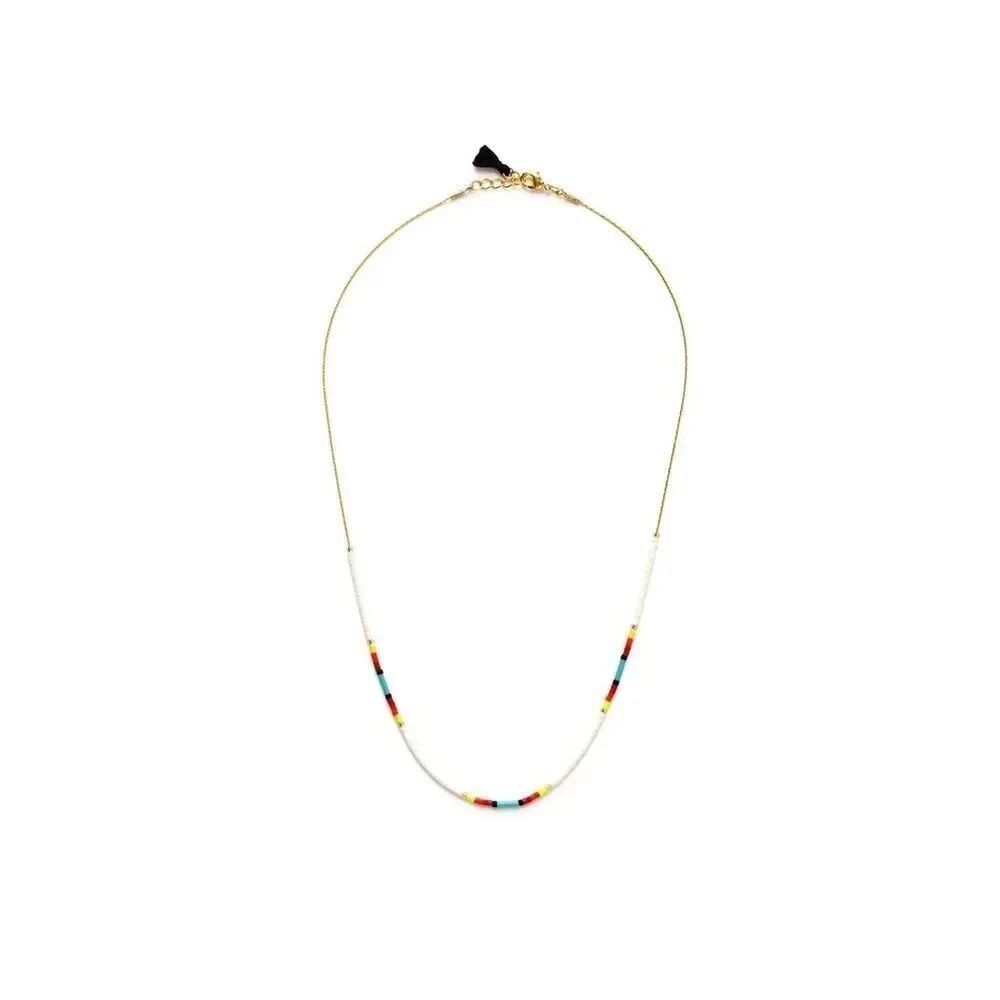 14K Gold Plated New Mexico Seed Bead Necklace Amano Studio